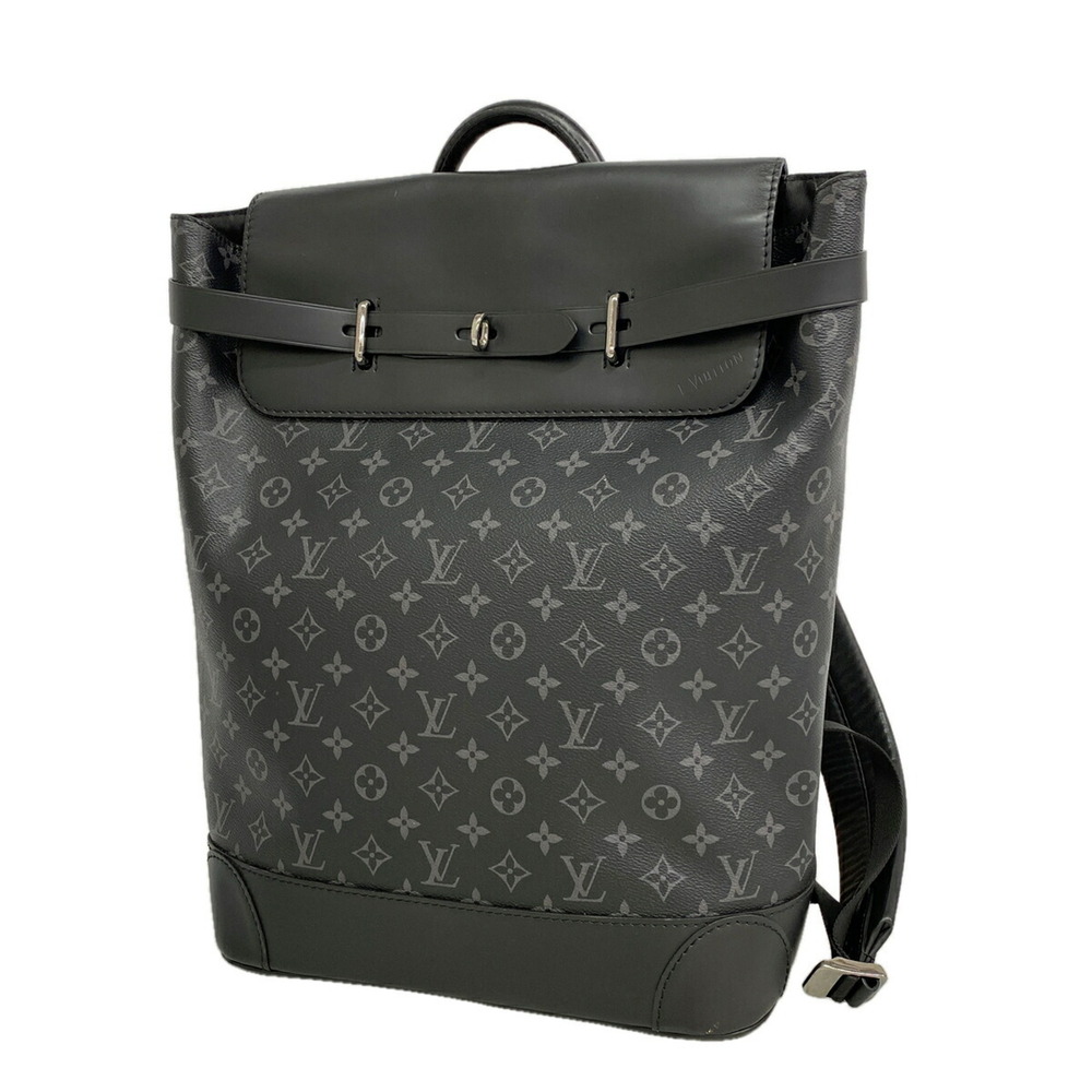 Louis Vuitton Monogram Eclipse Steamer Backpack M44052 Black Men's Bag/Backpa...